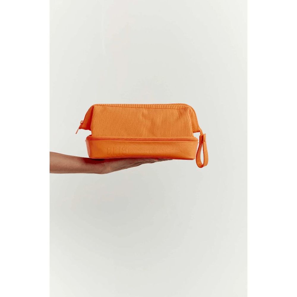 NWT BEIS Dopp Kit Cosmetic Bag in Orange Creamsicle - Picture 3 of 5